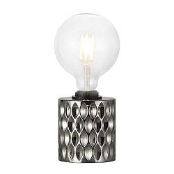 Nordlux Table lamp HOLLYWOOD, height 12.8cm, shade Ø 10.8cm, E27, smoky glass / black