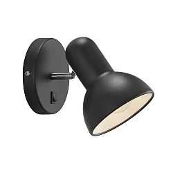 Nordlux Wall luminaire TEXAS E27, height 18cm, shade Ø 12.5cm, depth 20cm, E27, black