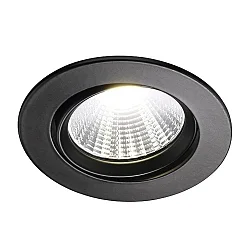 Nordlux LED Recessed Downlight FREMONT IP23, Ø 8.5cm, 5.5W 2700K 345lm 36°, swiveling 12°, white