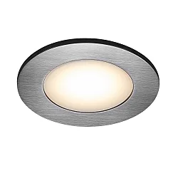 LED Recessed luminaire LEONIS, round, Set of 3, 4,5W LED, 110°, 4000K, 400lm, IP65, nickel