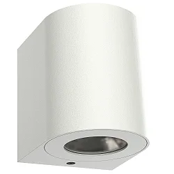 Wandarmatuur voor buitenshuis CANTO 2 up down, rond, instelbaar, schakelbaar IP44, wit 