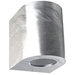 Wandarmatuur voor buitenshuis CANTO 2 up down, rond, instelbaar, schakelbaar IP44, verzinkt 