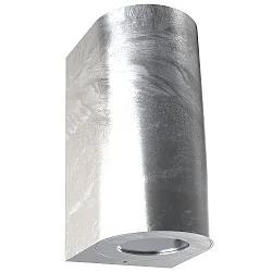 Wandarmatuur voor buitenshuis CANTO MAXI 2 GU10 IP44, helder, verzinkt
