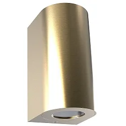Wandarmatuur voor buitenshuis CANTO MAXI 2 GU10 IP44, helder, messing