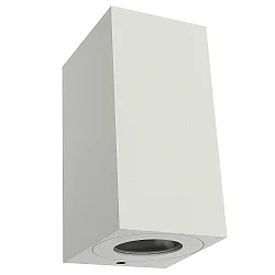 Wandarmatuur voor buitenshuis CANTO MAXI KUBI 2 GU10 IP44, helder, wit