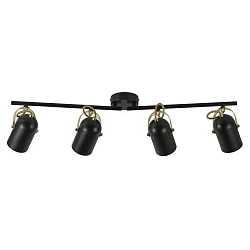 Ceiling spot LOTUS, 4 flame, E14, IP20, black/gold
