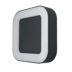 Wandarmatuur voor buitenshuis ENDURA® STYLE SQUARE vierkant, schakelbaar IP44, donkergrijs 
