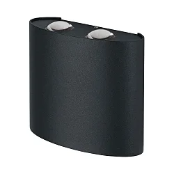 Wandarmatuur voor buitenshuis ENDURA® STYLE UPDOWN DECO II up down IP44, donkergrijs