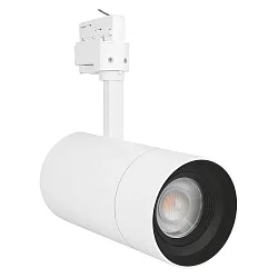 3-fase spot TRACKLIGHT SPOT ZOOM DIM D85 instelbaar, focusseerbaar IP20, zwart, wit mat 