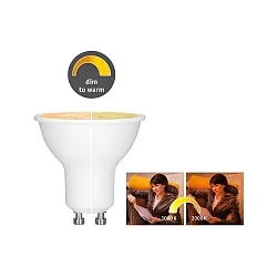 Reflectorlamp GU10 R16 Dim-To-Warm GU10 6W 350lm 1800-3000K 36° CRI >80 dimbaar