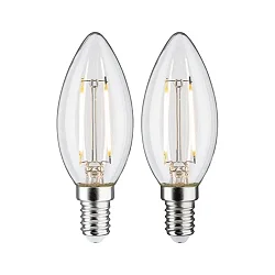 Filamentlamp kaarsvorm FILAMENT C35 set van 2, schakelbaar E14 2,7W 250lm 2700K CRI >80 