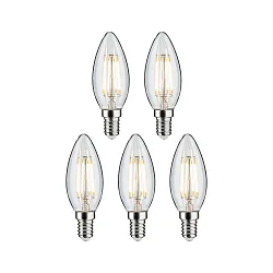 Filamentlamp kaarsvorm set van 5 E14 5W 470lm 2700K CRI 80-89