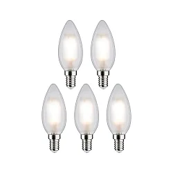 Filamentlamp kaarsvorm set van 5 E14 5W 470lm 2700K CRI 80-89