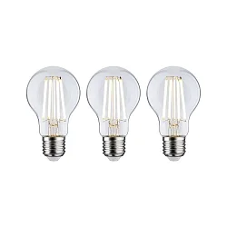 Filamentlamp standaardvorm ECO-LINE AGL set van 3, schakelbaar A60 helder E27 3x 4W 840lm 3000K 360° CRI >80  helder