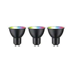 WIFI LED Smart gloeilamp RGBW set van 3, ZigBee aanstuurbaar GU10 4,8W 350lm 2200-6500K 38° CRI 80-89 dimbaar