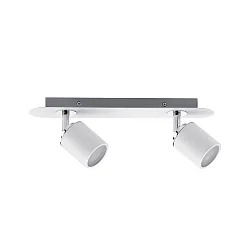 Spot TUBE 2-vlams GU10 IP44, chroom, wit dimbaar