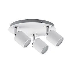 Spot TUBE 3-vlams GU10 IP44, chroom, wit dimbaar