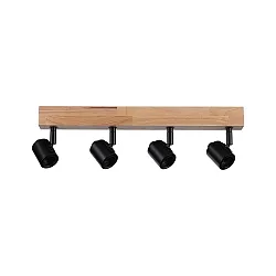 spot ARVID 4 flames E27, black dimmable