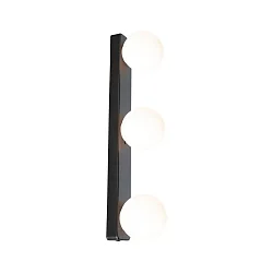 Wand- en plafondarmatuur GOVE G9 IP44, mat, zwart 