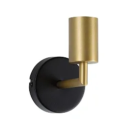 Wandarmatuur RAVI IP44 stijf E27 IP44, goud, zwart