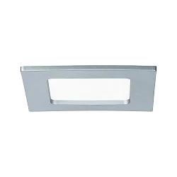 Inbouwarmatuur QUALITY PREMIUM PANEL LED hoekig IP44, chroom mat  390lm 4000K 100° 100°