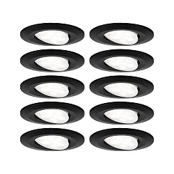 recessed luminaire CALLA LED swivelling, set of 10 LED IP65, black matt 6W 500lm 4000K CRI 80-89