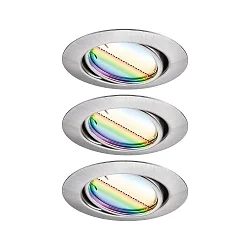 Inbouwarmatuur BASE COIN LED draaibaar, set van 3, RGBW, ZigBee aanstuurbaar LED IP20