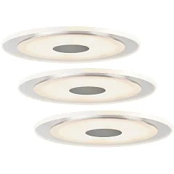 Inbouwarmatuur PREMIUM LINE WHIRL LED rond, set van 3 IP23, aluminium  3x450lm 3000K 113° 113°