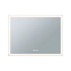Spiegel met verlichting MIRRA LED 80 X 60CM / WIDE hoekig, CCT Switch, met aanraakdimmer, met verwarmingsfunctie IP44