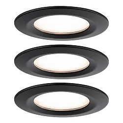 Inbouwarmatuur NOVA PLUS COIN stijf, set van 3 IP44, dimbaar 6W 470lm 2700K CRI >80
