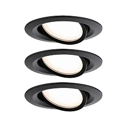 Inbouwarmatuur NOVA PLUS COIN draaibaar, set van 3 IP65, dimbaar 6W 470lm 2700K CRI >80