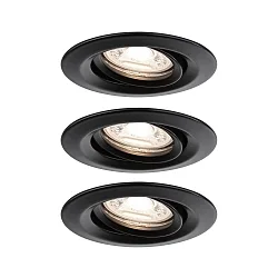 recessed luminaire NOVA MINI PLUS COIN swivelling, set of 3 IP23, black matt dimmable 4W 310lm 2700K 38° 38° CRI >80