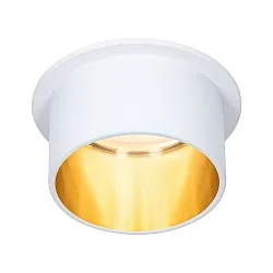 Inbouwarmatuur GIL COIN LED rond, stijf IP44, goud, wit mat dimbaar 470lm 2700K CRI >80