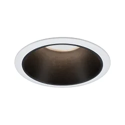 Inbouwarmatuur COLE rond, stijf, set terug GU10 IP23, zwart mat, wit dimbaar CRI >80