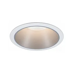 Inbouwarmatuur COLE rond, stijf, set terug GU10 IP23, zilver, wit mat dimbaar CRI >80