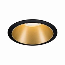 Inbouwarmatuur COLE COIN LED stijf IP44, goud mat, zwart dimbaar 6,5W 460lm 2700K 100° 100° CRI >80