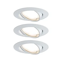 recessed luminaire BASE COIN swivelling, set of 3, switchable IP20, white  15W 370lm 3000K 100° 100° CRI > 80