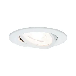 Inbouwarmatuur NOVA LED rond, draaibaar GU10 IP23, wit mat  460lm 2700K 38° 38° CRI >80