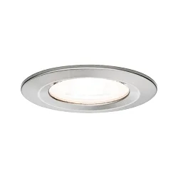 Inbouwarmatuur NOVA LED rond, stijf GU10 IP44, ijzer geborsteld  460lm 2700K 38° 38° CRI >80