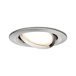 Inbouwarmatuur NOVA COIN LED rond, draaibaar IP23, ijzer geborsteld  460lm 2700K 100° 100° CRI >80