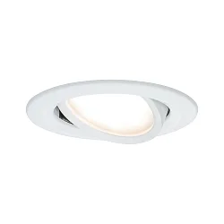 Inbouwarmatuur NOVA COIN LED rond, draaibaar IP23, wit mat  460lm 2700K 100° 100° CRI >80