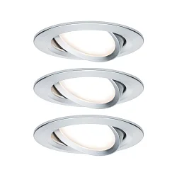 Inbouwarmatuur NOVA COIN LED rond, draaibaar, set van 3 IP23, aluminium  19,5W 460lm 2700K 100° 100° CRI >80