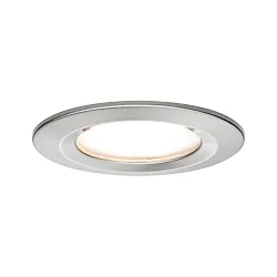 Inbouwarmatuur NOVA COIN LED rond, stijf IP44, ijzer geborsteld  460lm 2700K 100° 100° CRI >80