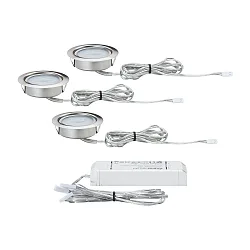 Meubelarmatuur MICRO LINE stijf, set van 3, ijzer geborsteld 