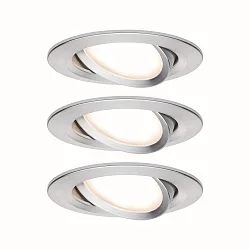 Inbouwarmatuur NOVA PLUS COIN rond, set van 3 IP23, wit mat dimbaar 3x6,8W 2.700K