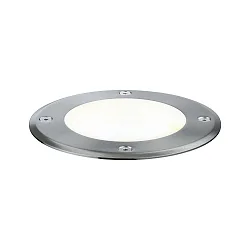 Vloerinbouwarmatuur PLUG & SHINE FLOOR draaibaar IP67, zilver dimbaar