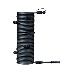 kabel PLUG&SHINE 5-voudig, waterdicht, zwart