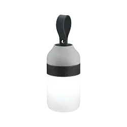 Tafelarmatuur CLUTCH rond, Bluetooth aanstuurbaar, met USB-oplaadfunctie IP44, grijs dimbaar