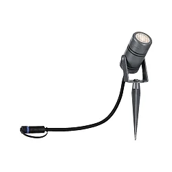 Buitenspot PLUG&SHINE RADON LED draaibaar, roteerbaar IP65, grijs dimbaar
