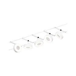 Touwsysteem LED WIRE SYSTEMS CORDUO CIRCLE rond, set van 5, schakelbaar IP20, chroom, wit mat 